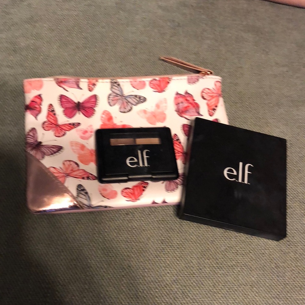 Butterfly makeup bag and amazing elf products